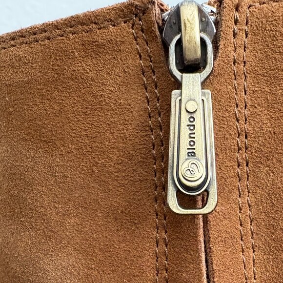 Blondo Nikki Caramel Tall Suede Waterproof Boot with 2.5" Heel, Size 7.5 - Picture 9 of 9